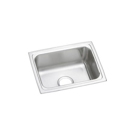 Elkay Lustertone Stainless Steel 19 X 15 X 7-5/8 Single Bowl Top Mount Sink LFR1915